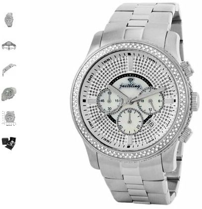 JBW-Just Bling Men's JB-6230-D Vanquish 2.50 Carat Chronograph Diamond Watch